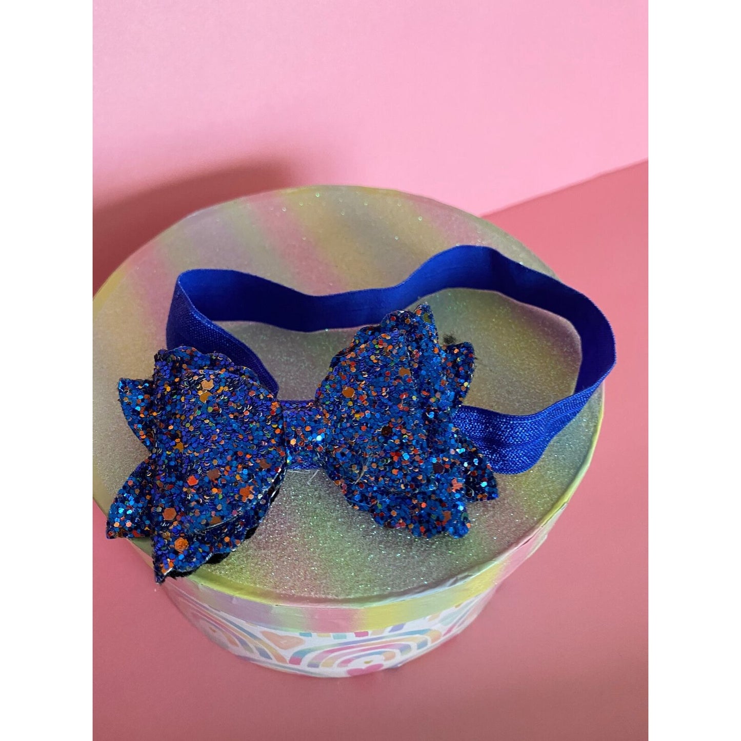 Baby Girl Blue Sequin Bow Headband