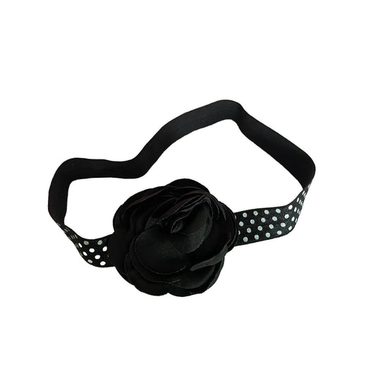 Baby Girl Black Flower  Bow Headband