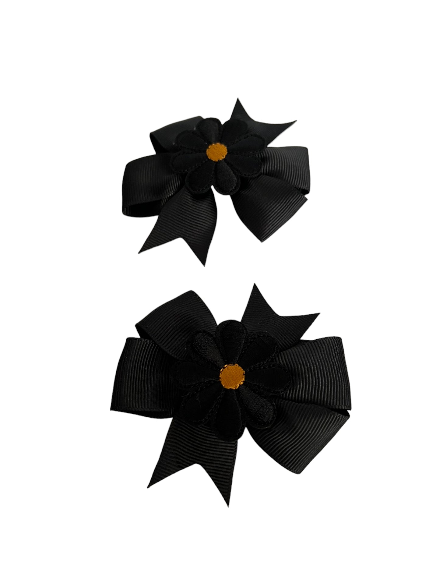 Fall Halloween Flower  & Bow Decor Alligator Hair Clip, 3.1 inches