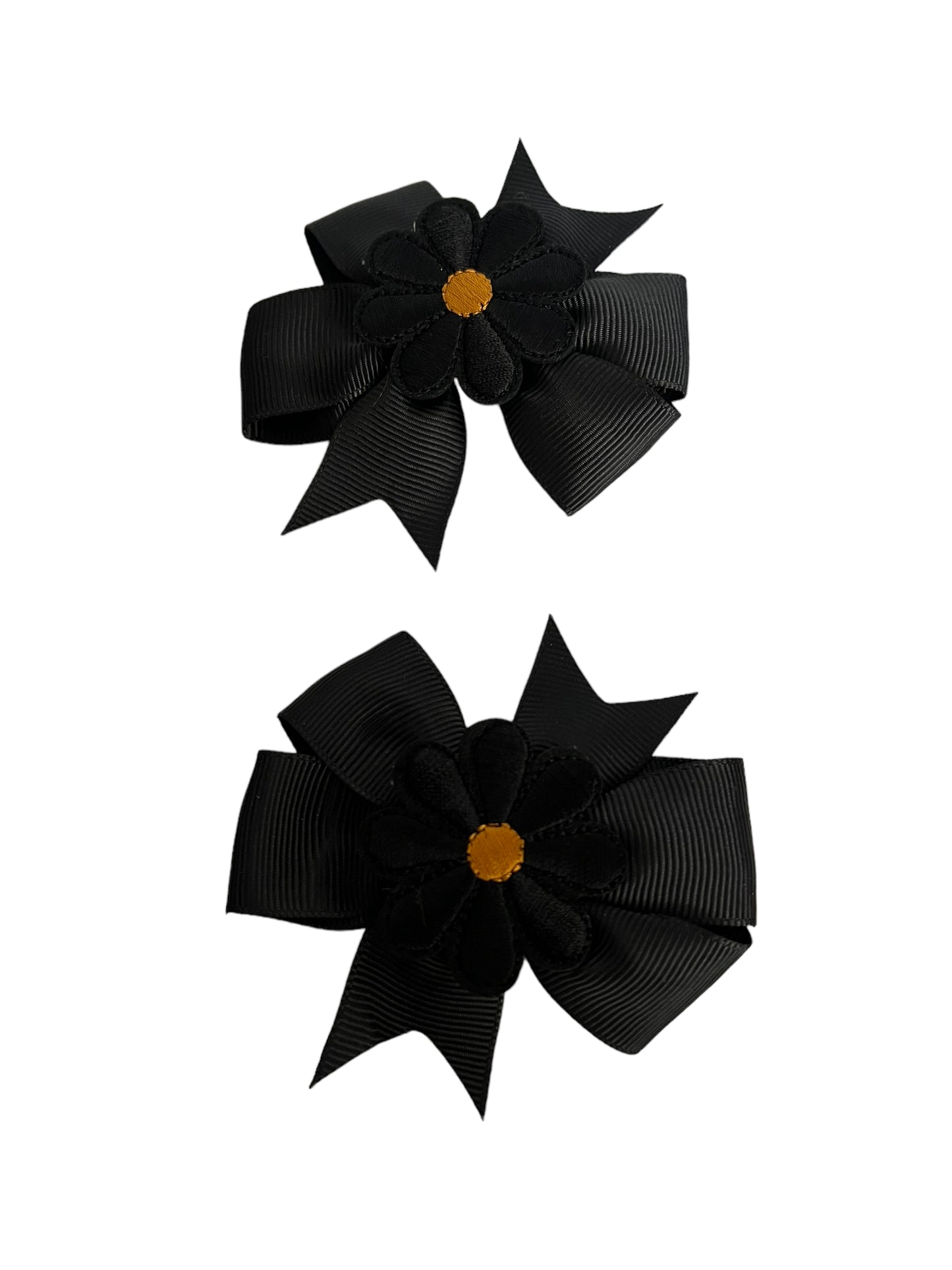 Fall Halloween Flower  & Bow Decor Alligator Hair Clip, 3.1 inches