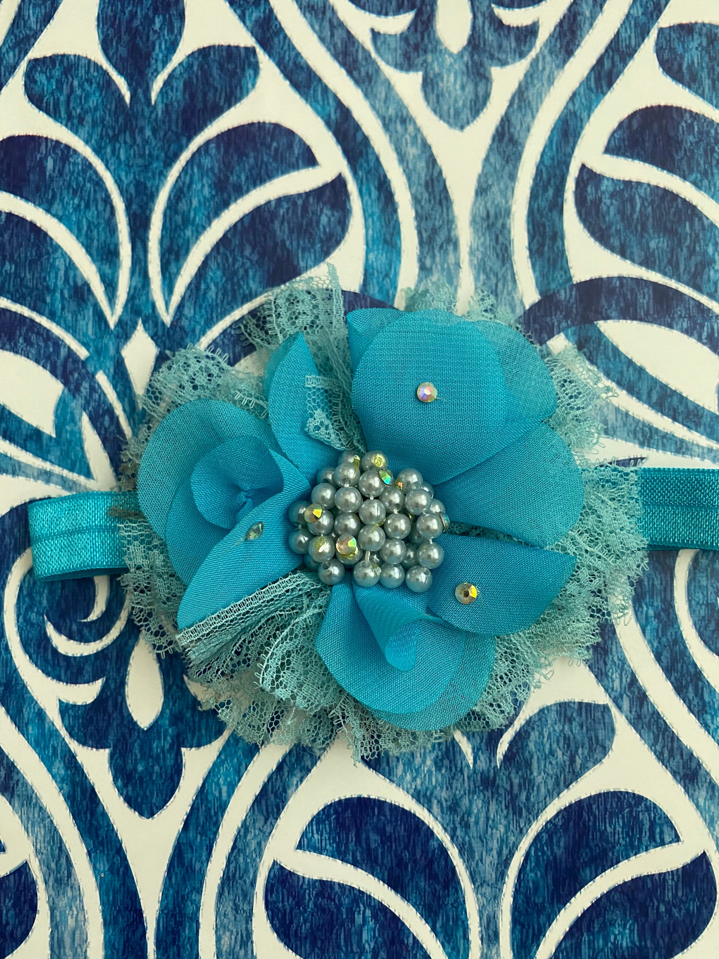 Toddler Girl  Headband Teal turquoise