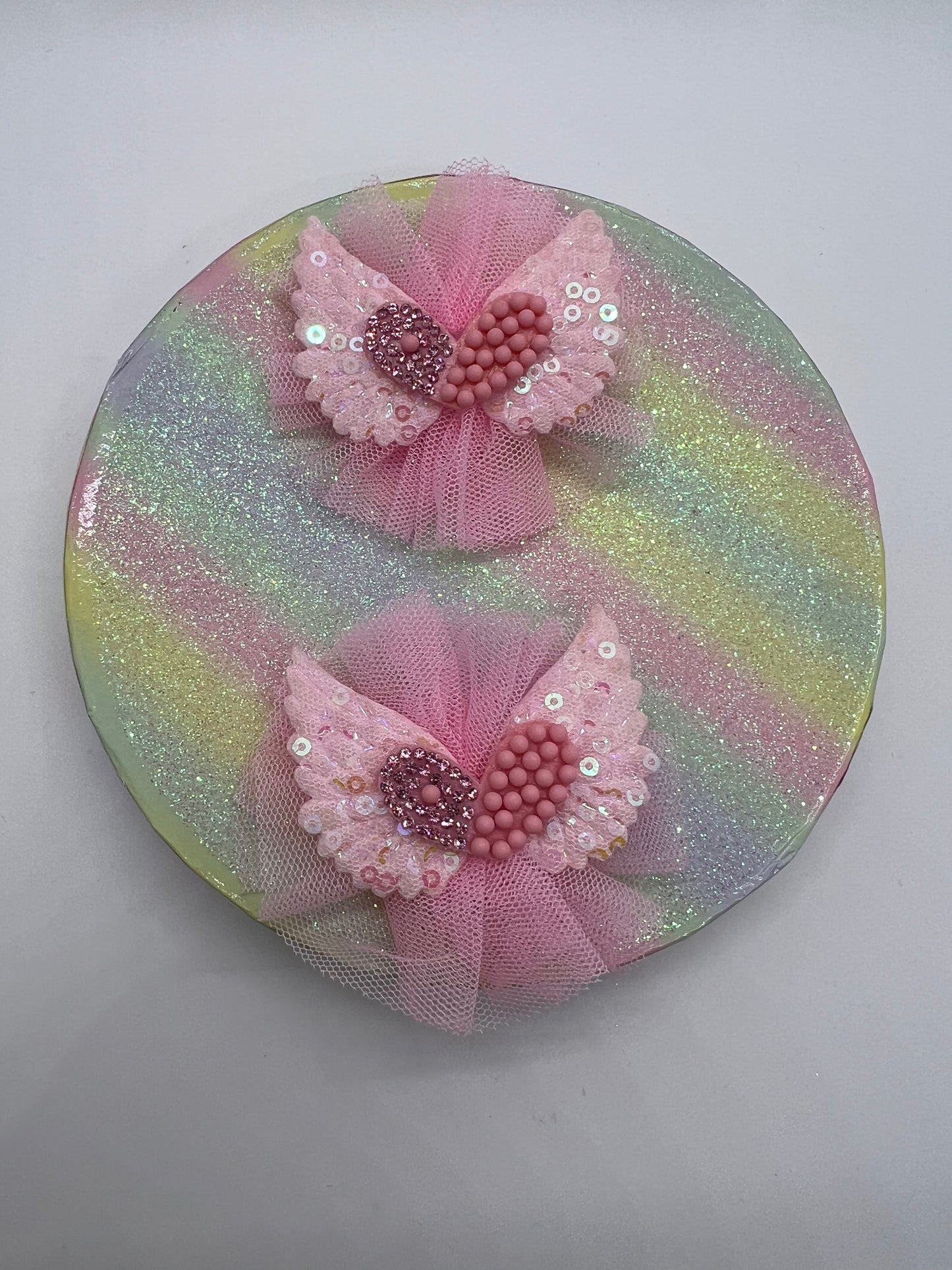 Girls 2pc Pink flower Girl Toddler Hair clip