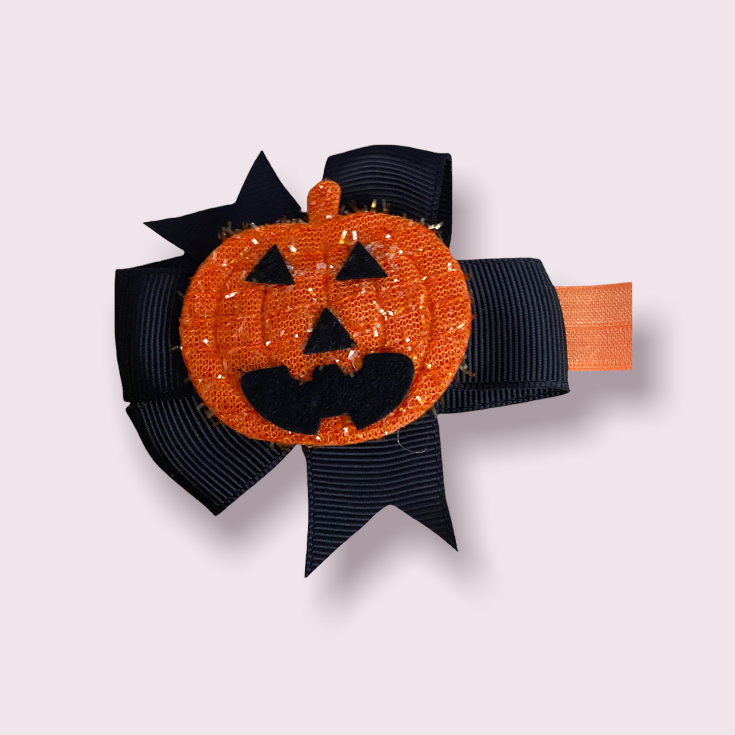 Halloween Pumpkin Orange Toddler Girl Bow Headband