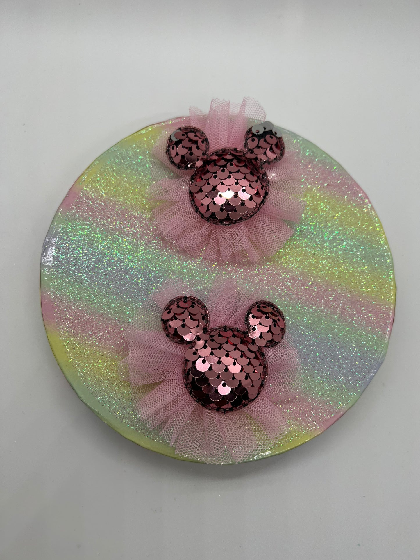 Girls Pink Mouse Ears Hair Clip