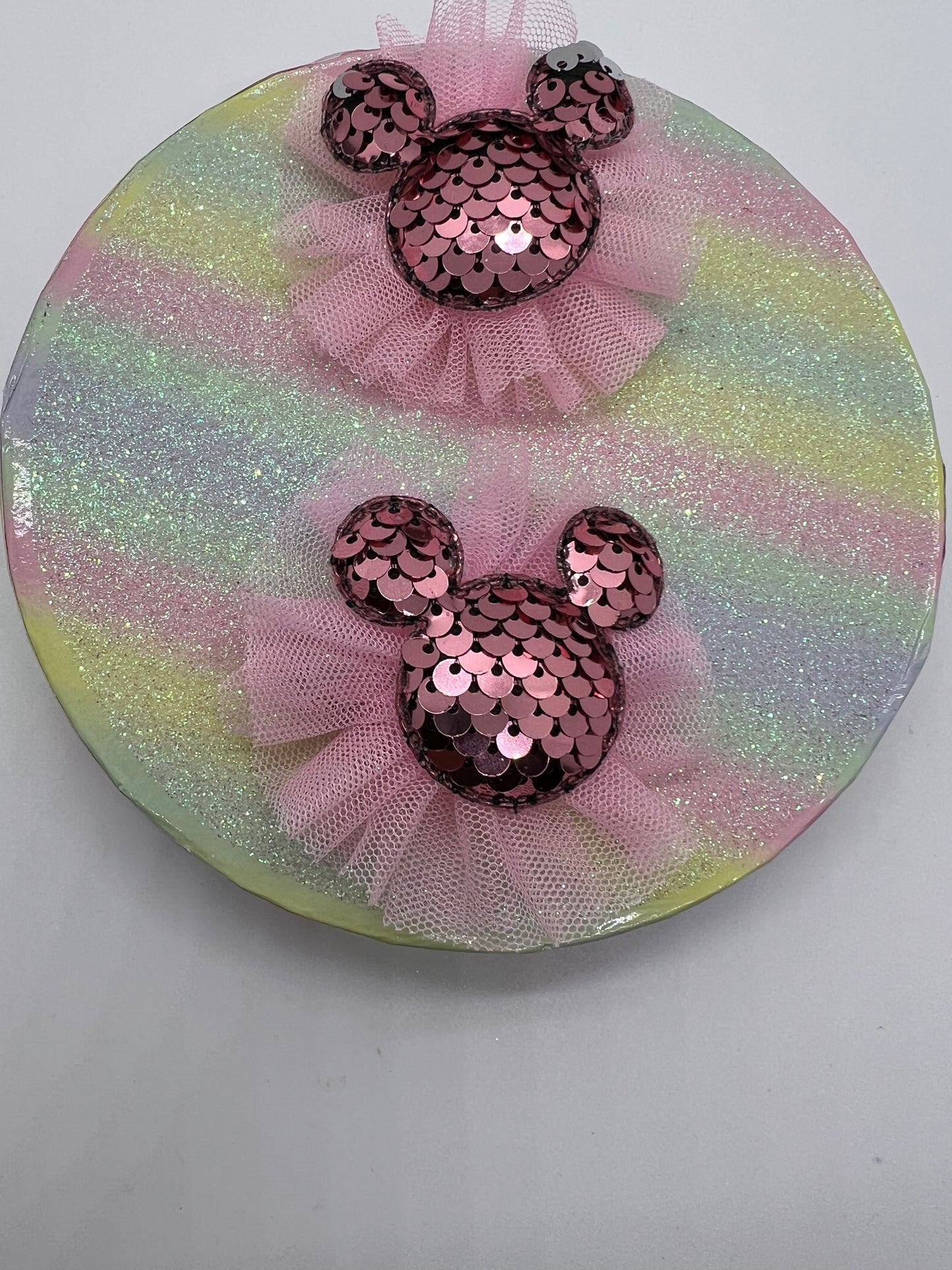 Girls Pink Mouse Ears Hair Clip