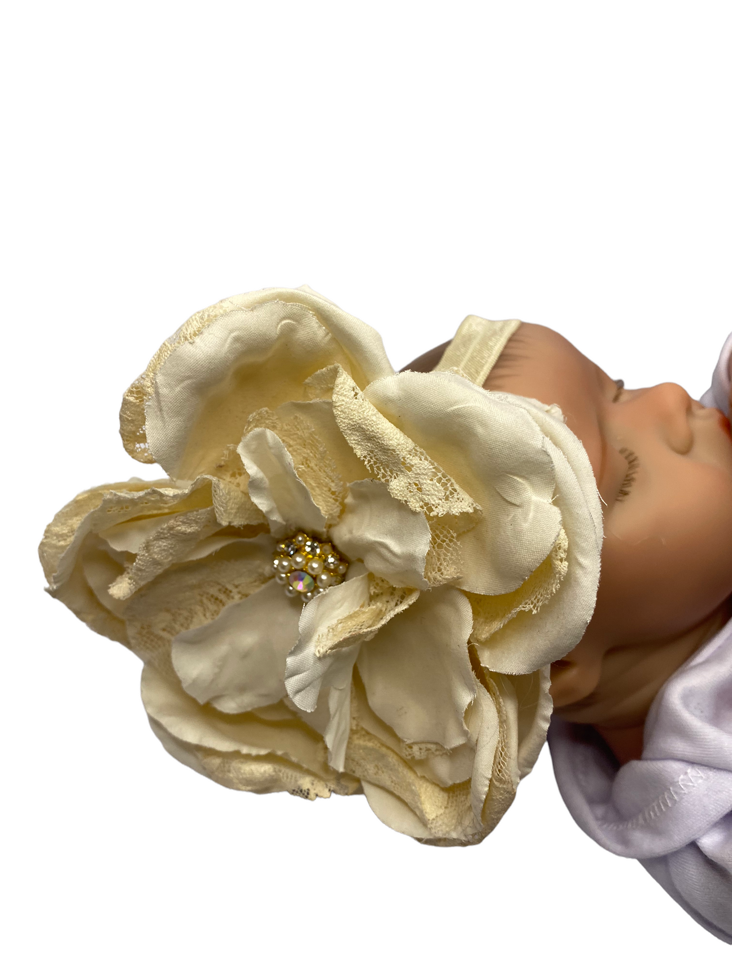 Baby Toddler Hair Accessories Beige Flower Headband