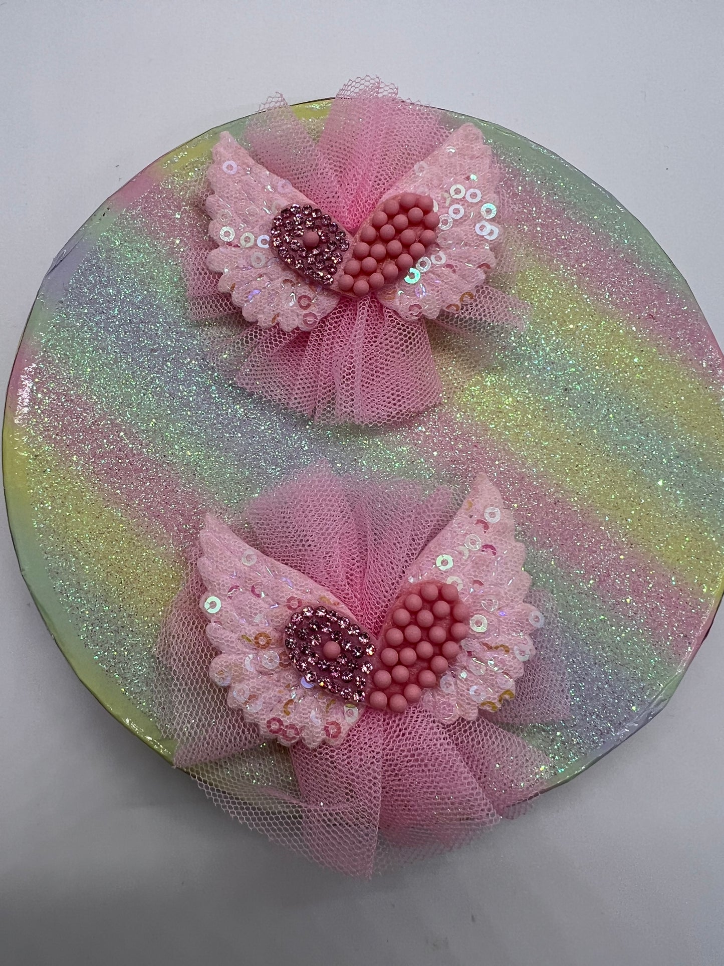 Girls 2pc Pink flower Girl Toddler Hair clip